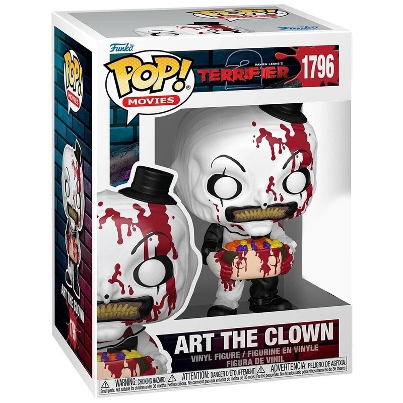 Bloody Art The Clown Funko Pop! Movies Terrifier 2 - Approx. 4 1/4" Collectible Vinyl Figure #1796 Bundled with Display Box Protector Case