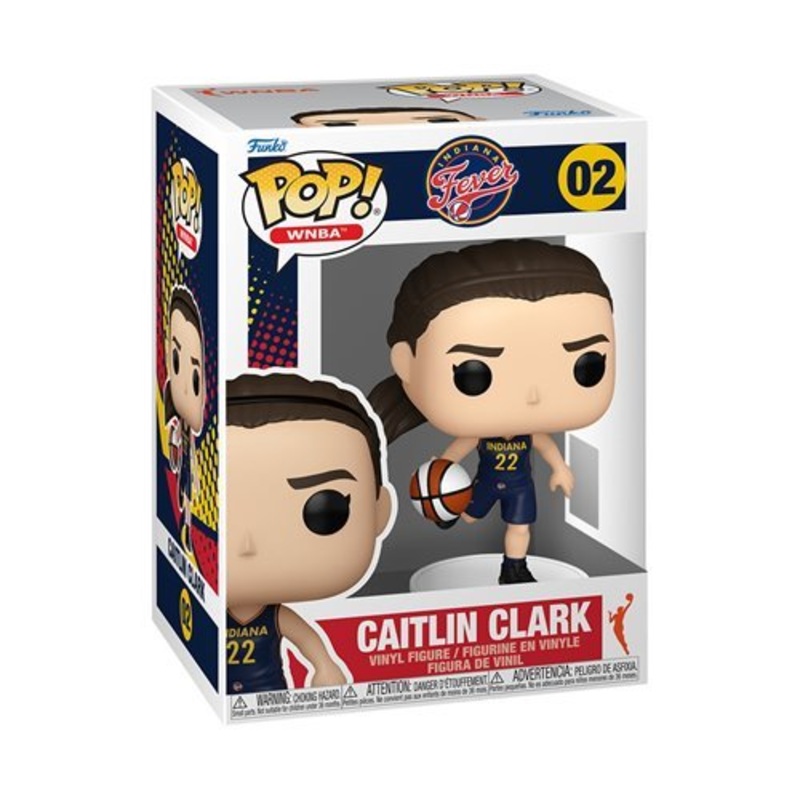 Caitlin Clark Funko Pop! WNBA Fever - Approx. 3 3/4" Collectible Vinyl Figure #02 Bundled with Display Box Protector Case