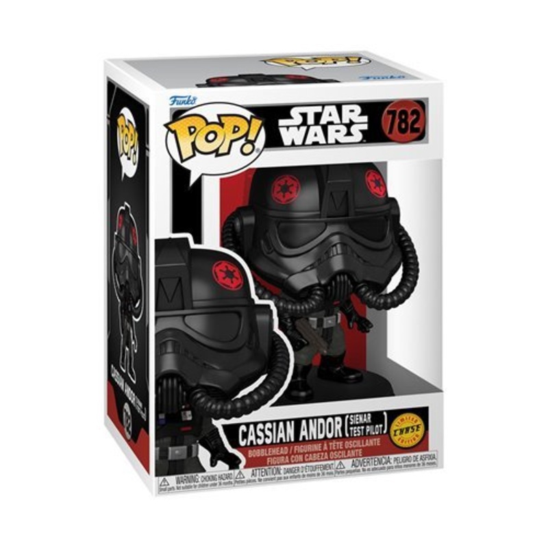 Cassian Andor (Sienar Test Pilot) Funko Pop! Star Wars: Andor - Approx. 4 1/2" Collectible Chase Limited Edition Vinyl Figure #782 Bundled with Display Box Protector Case