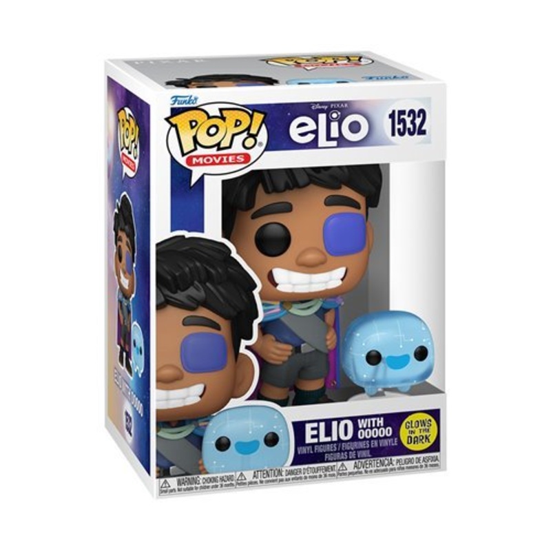 Elio with 00000 Funko Pop! Movies Disney Pixar Elio - Approx. 4"(Elio) and 1 1/4"(00000) Collectible Vinyl Figure #1532 Bundled with Display Box Protector Case