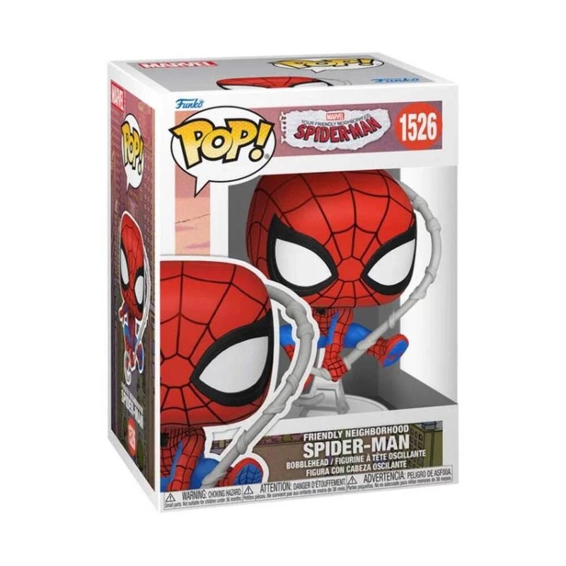 Friendly Neighborhood Spider-Man Final Suit Funko Pop! Marvel Your Friendly Neighborhood Spider-Man - Approx. 4" Collectible Bobblehead Figure #1526 Bundled with Display Box Protector Case