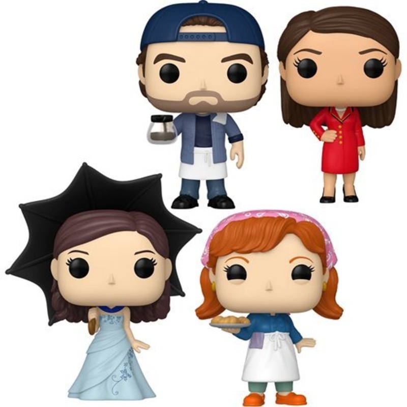 Gilmore Girls Funko Pop! Television 25th Anniversary - Set of 4 (Rory Gilmore #1492, Lorelai Gilmore #1491, Luke Danes #1493, and Sookie St. James #1494) Collectible Vinyl Figures - Estimated Arrival: Aug. 2025 (PRE-SALE)