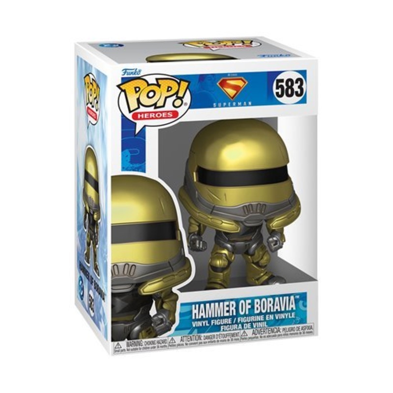 Hammer of Boravia Funko Pop! Heroes Superman (2025 Movie) - Approx. 3 3/4" Collectible Vinyl Figure #583 Bundled with Display Box Protector Case