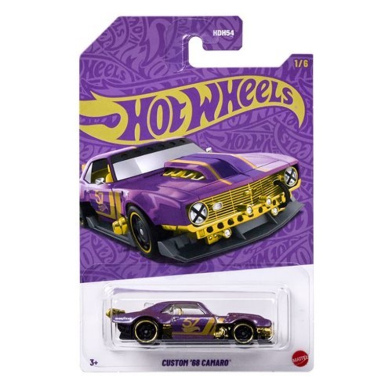 Hot Wheels Pearl and Chrome Vehicle 2025 Mix 2 - Custom'68 Camaro 1/6 - Collectible Toy Car Vehicles