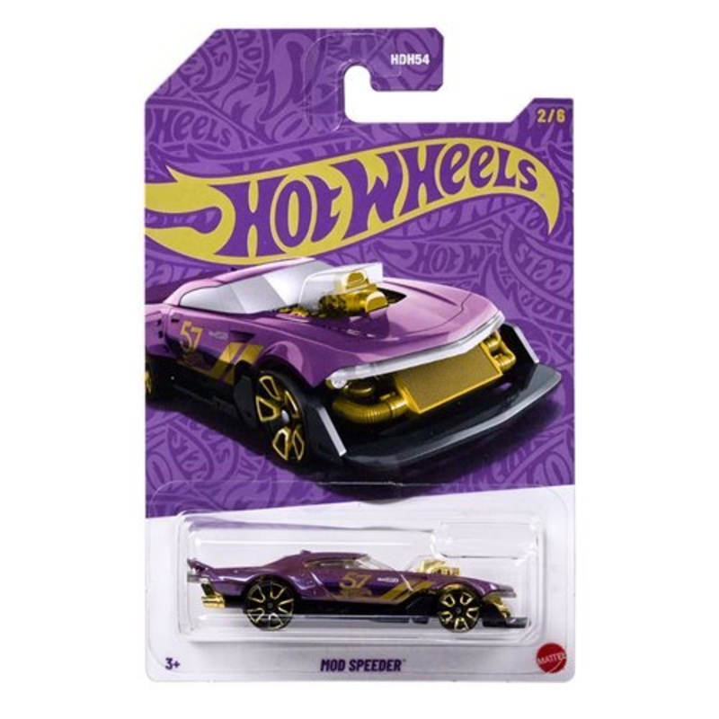Hot Wheels Pearl and Chrome Vehicle 2025 Mix 2 - Mod Speeder 2/6 - Collectible Toy Car Vehicles