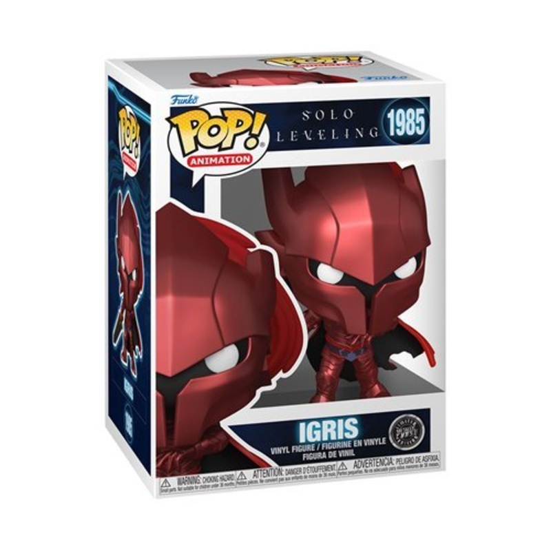 Igris Funko Pop! Animation Solo Leveling - Approx. 4 1/2" Metallic Chase Limited Edition Collectible Vinyl Figure #1985 Bundled with Display Box Protector Case