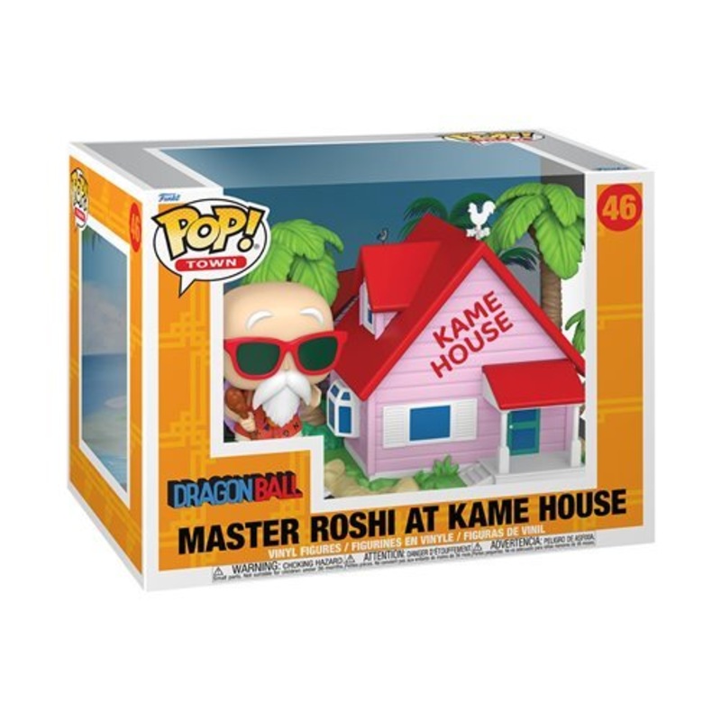 Master Roshi with Kame House #46 Funko Pop! Town Dragon Ball - Approx. 4 1/2" (Master Rishi) and 5 1/2" (Kame House) Collectible Vinyl Figure