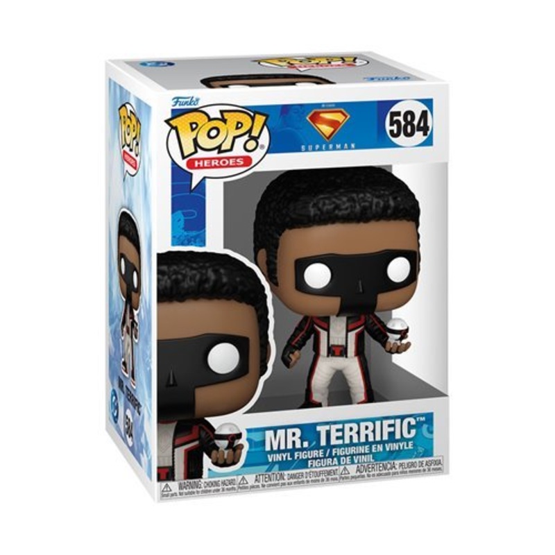 Mr. Terrific Wave 2 Funko Pop! Heroes Superman (2025 Movie) - Approx. 3 3/4" Collectible Vinyl Figure #584 Bundled with Display Box Protector Case