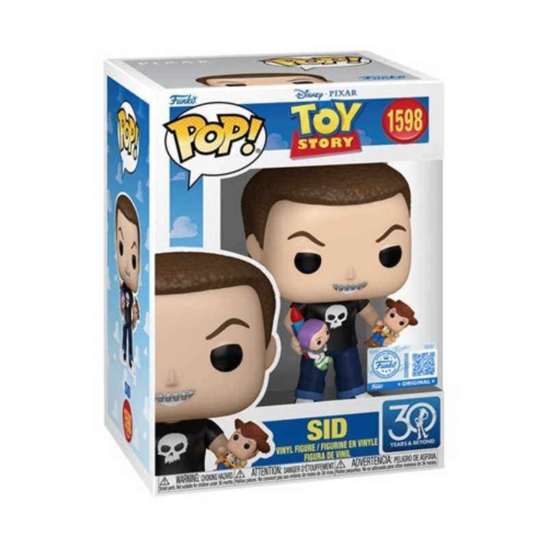 Sid with Buzz Lightyear and Woody Funko Pop! Toy Story 30th Anniversary - Approx. 4" Specialty Collectible Vinyl Figure #1598 Bundled with Display Box Protector Case