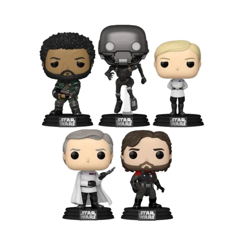 Star Wars Funko Pop! Set of 5 (Cassian Andor #782, Saw Gerrera #783, Supervisor Dedra Meero #784, Director Orson Krennic #785, and K-2SO #786) Collectible Bobblehead Figures