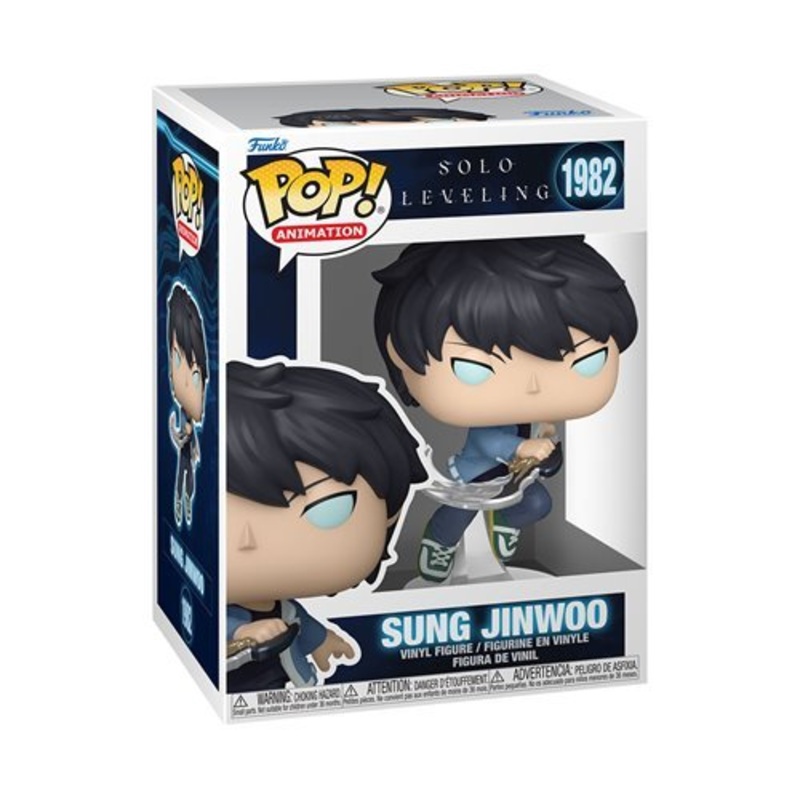 Sung Jinwoo Funko Pop! Animation Solo Leveling - Approx. 4 1/4" Collectible Vinyl Figure #1982 Bundled with Display Box Protector Case