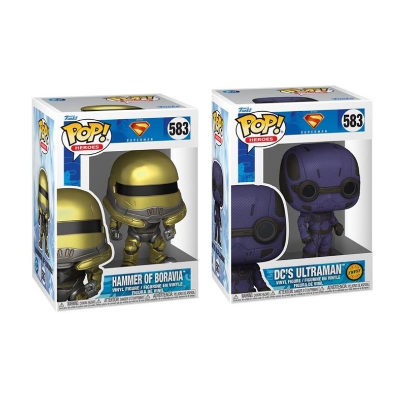 Superman (2025 Movie) Funko Pop! Heroes - Set of 2 (DC Ultraman #583 (Chase), and Hammer of Boravia #583) Collectible Vinyl Figures