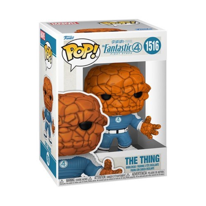 The Thing Funko Pop! The Fantastic Four: First Steps - Approx. 3 3/4" Collectible Vinyl Figure #1516 Bundled with Display Box Protector Case