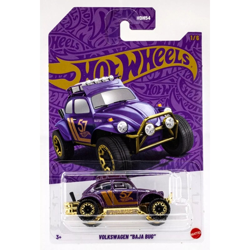 Volkswagen Baja Bug 1/6 Hot Wheels Pearl and Chrome Vehicle 2025 Mix 1 - 1:64 Scale Die-Cast Collectible Toy Car