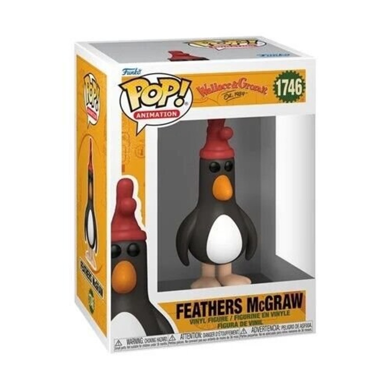 Feathers McGraw Funko Pop! Animation Wallace and Gromit Est. 1989 - Approx. 4" Collectible Vinyl Figure #1746 with Display Box Protector Case