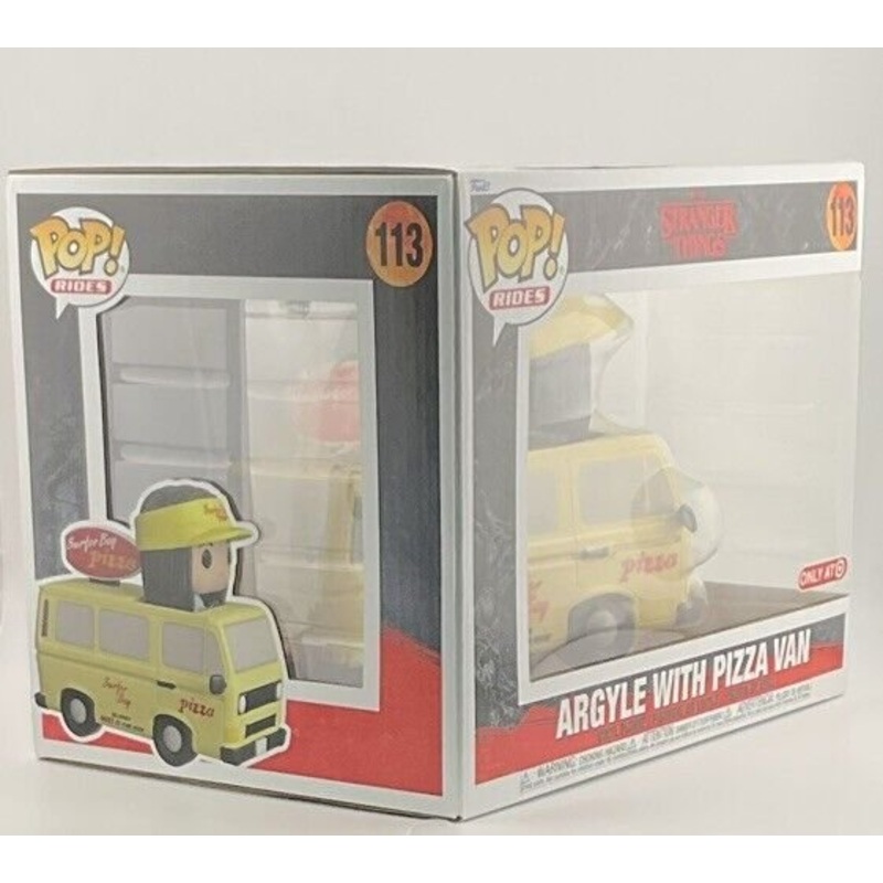 Funko Pop 2022 Rides Stranger Things Argyle With Pizza Van #113 Target Exclusive