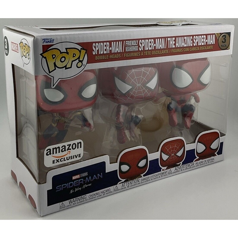 Funko Pop No Way Home 3-Pack Friendly Neighborhood The Amazing Spider-Man Amazon