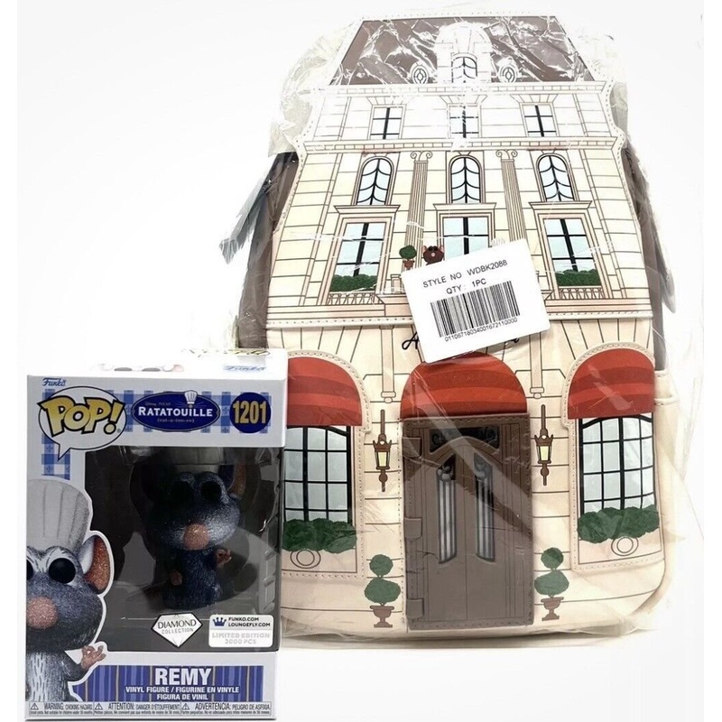 Funko Pop! Ratatouille Remy Diamond #1201 LE 3000 & Loungefly Gusteaus Backpack
