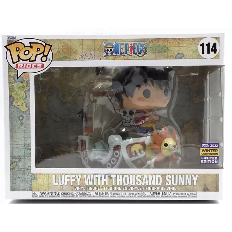 Funko Pop! Rides One Piece Luffy With Thousand Sunny #114 Winter Convention NIB