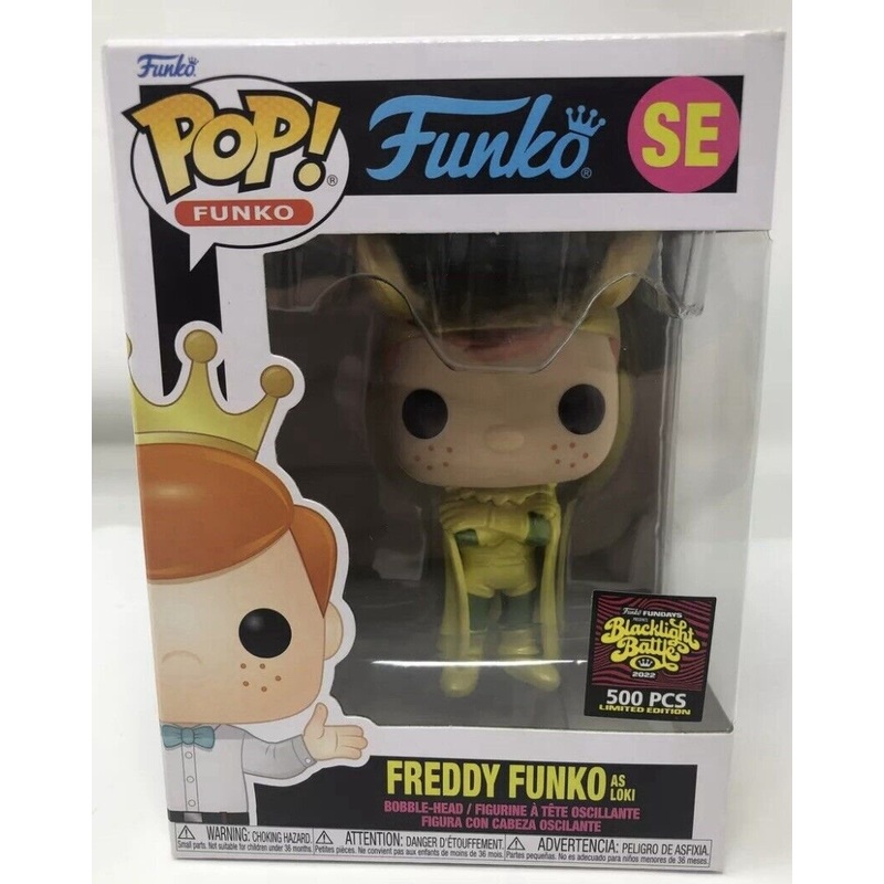 Funko Pop SE Freddy Funko As Loki Metallic Blacklight Battle 2022 500 Pcs