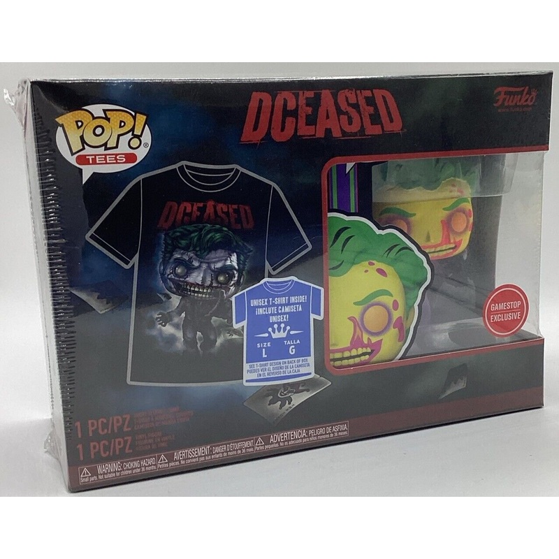 Funko POP!  Tees Dceased The Joker - Large - T-Shirt & Vinyl- GameStop Exclusive