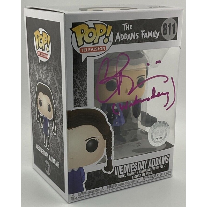 Funko Pop! The Addams Family - Wednesday Addams #811 Signed By Christina Ricci