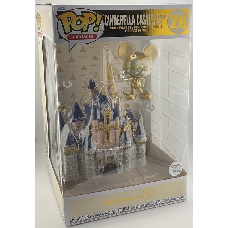 Funko Pop! Town: Cinderella Castle and Mickey Mouse Gold #26 Disney Exclusive