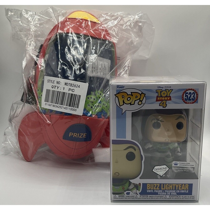 Loungefly Diamond Buzz Lightyear Funko Crossbody Claw Bag Pizza Planet LE 3000