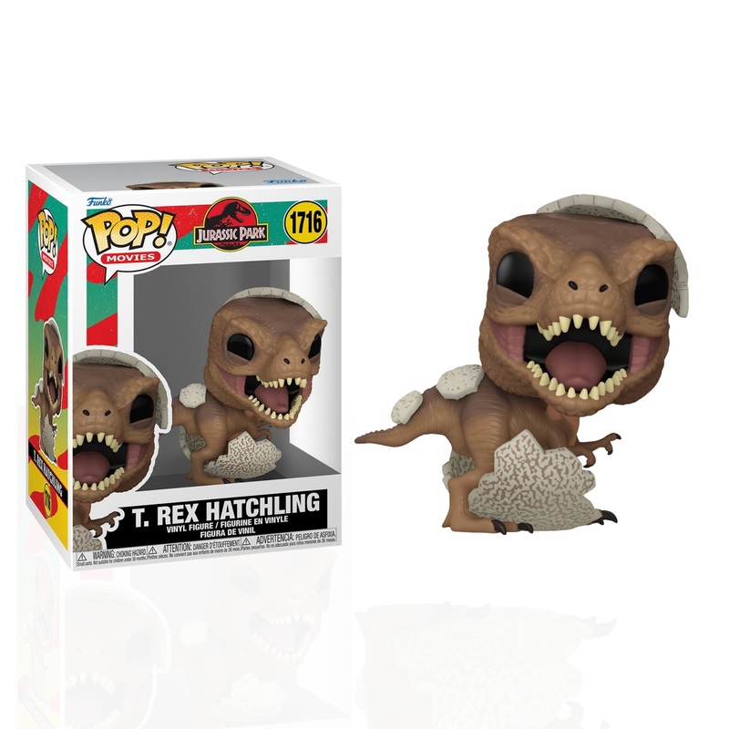 T. Rex Hatchling Funko Pop! Movies Jurassic Park - Approx. 3 1/4" Collectible Vinyl Figure #1716 with Display Box Protector Case