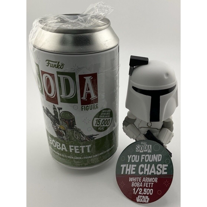 White Armor Boba Fett Funko Soda *CHASE*