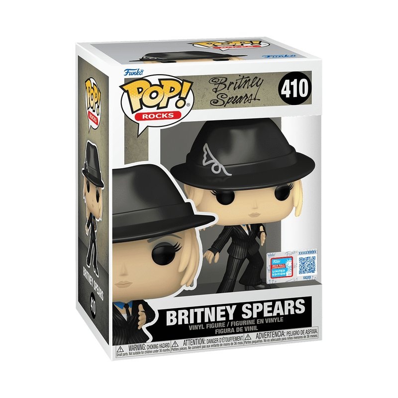 Britney Spears (Me Against The Music) Funko Pop! Rocks - NYCC 2024 Exclusive Shared Sticker - Approx. 4.1" Collectible Vinyl Figure #410 with Display Box Protector Case