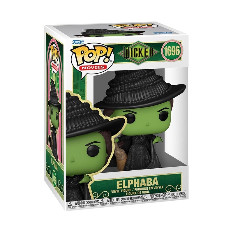 Elphaba Funko Pop! Movies: Wicked Part 1 - Approx. 4 1/2" Collectible Witch  Vinyl Figure #1696 with Display Box Protector Case