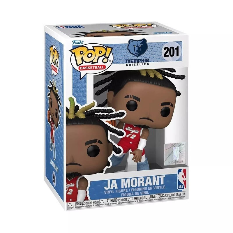 Ja Morant (City Edition 2024) Funko Pop! NBA Memphis Grizzlies - Approx. 3 3/4" Collectible Vinyl Figure #201 with Display Box Protector Case