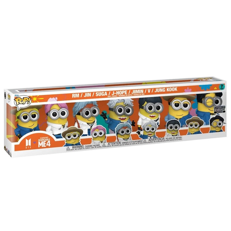 Minions x BTS Funko Pop! Despicable Me 4 - Approx. 4" Collectible Entertainment Earth Exclusive Vinyl Figure 7-Pack