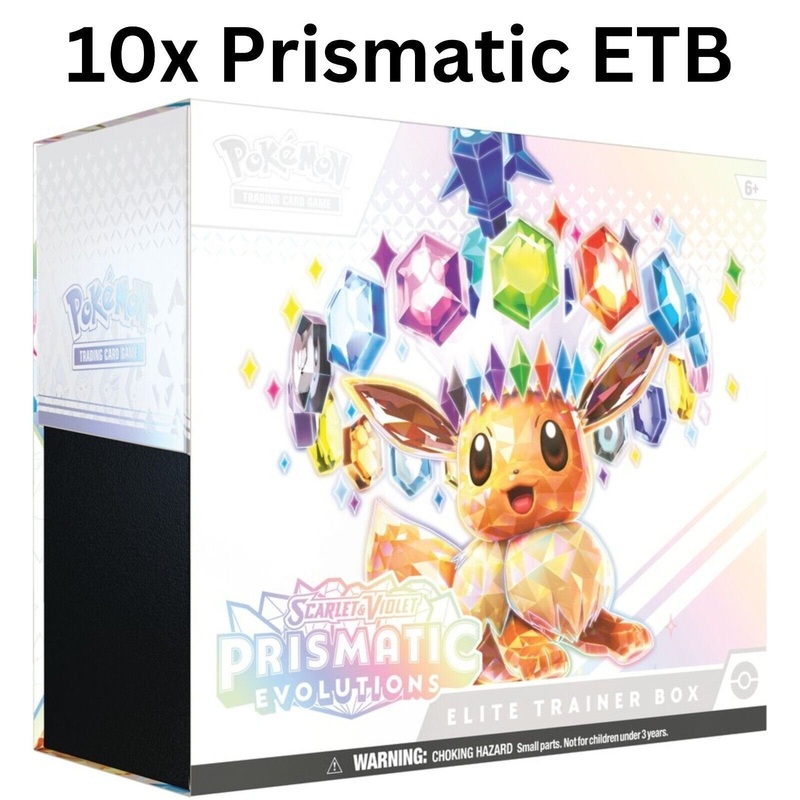 Pokemon TCG: Scarlet & Violet Prismatic Evolutions ETB - 10 Boxes
