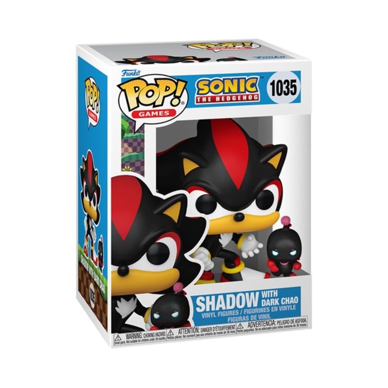 Shadow with Dark Chao Funko Pop! Games: Sonic The Hedgehog - Approx. 3 3/4" Collectible Vinyl Figure #1035 with Display Box Protector Case