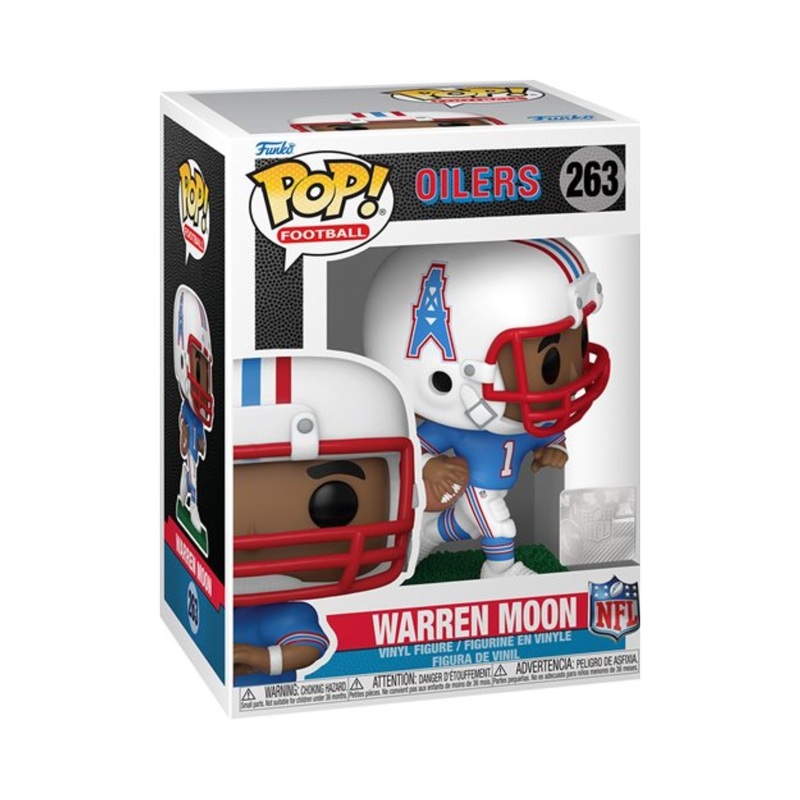 Warren Moon Funko Pop! Football: NLF Legends Oilers - Approx. 3 3/4" Collectible Vinyl Figure #263 with Display Box Protector Case