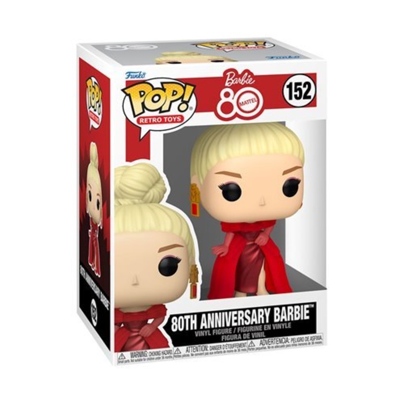 80th Anniversary Barbie #152 Funko Pop! Retro Toys Barbie 80 Mattel - Approx. 3 3/4" Collectible Vinyl Figure Bundled with Display Box Protector Case