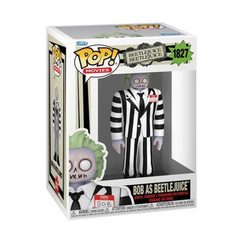 Bob as Beetlejuice #1827 Funko Pop! Movies Beetlejuice 2 - Approx. 4 1/2" Collectible Vinyl Figure Bundled with Display Box Protector Case - Estimated Arrival: Aug. 2025 (PRE-SALE)