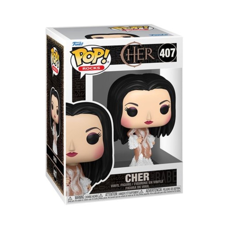 Cher Met Gala Funko Pop! Rocks - Approx. 4" Collectible Vinyl Figure #407 with Display Box Protector Case