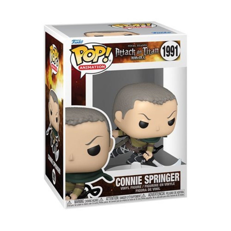 Connie Springer #1991 Funko Pop! Animation Final Season Attack on Titan - Approx. 3 3/4" Collectible Vinyl Figure Bundled with Display Box Protector Case
