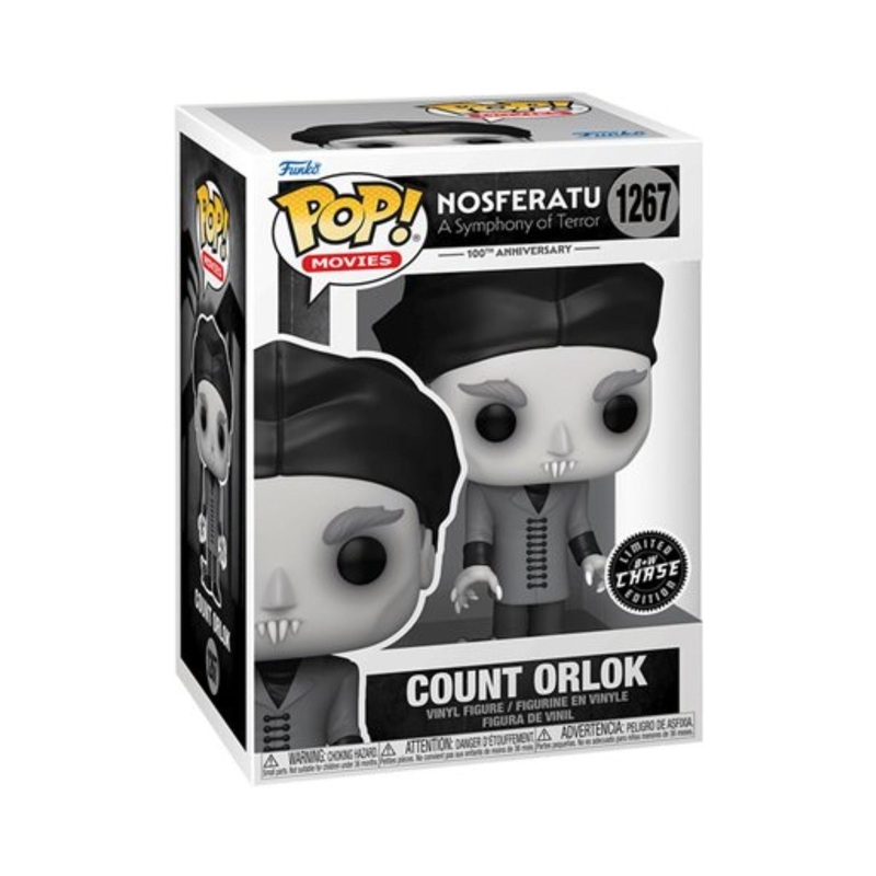 Count Orlok Funko Pop! Movies: Nosferatu A Symphony of Terror - B&W Chase Limited Edition Horror Collectible Vinyl Figure #1267 with Display Box Protector Case