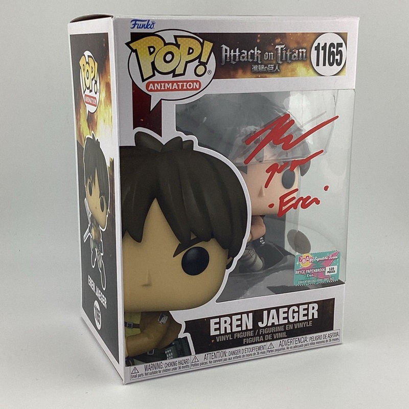 Funko Pop! Vinyl: Attack on Titan - Eren Jaeger Signed Bryce Papenbrook #1165