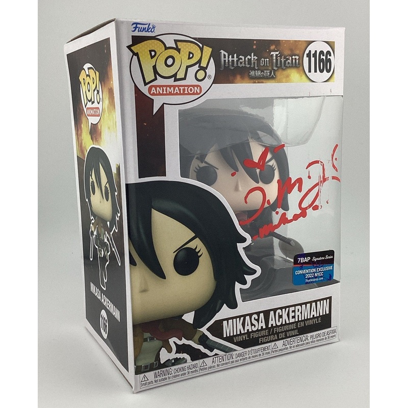 Funko Pop! Vinyl: Attack on Titan - Mikasa Ackerman Signed Trina N. #1166