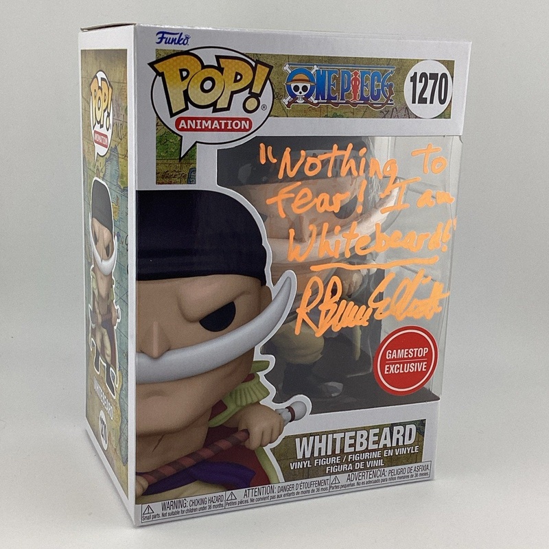 Funko Pop! Vinyl: One Piece - Whitebeard - GameStop Signd R. Bruce Elliot #1270