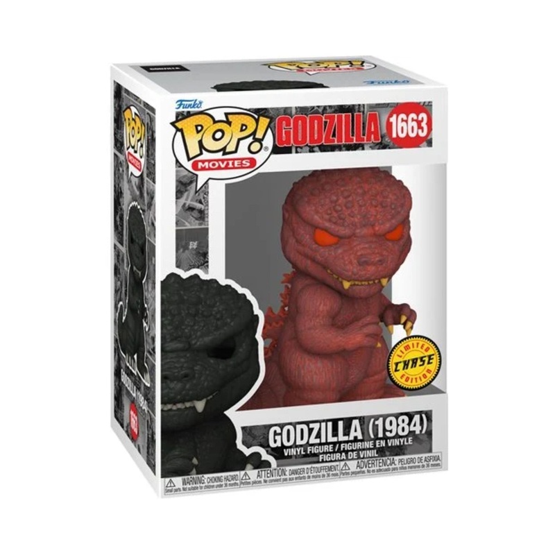 Godzilla (1984) Funko Pop! Movies - 70th Anniversary - Ultra -Rare Chase Limited Edition Collectible Vinyl Figure #1663 with Display Box Protector Case