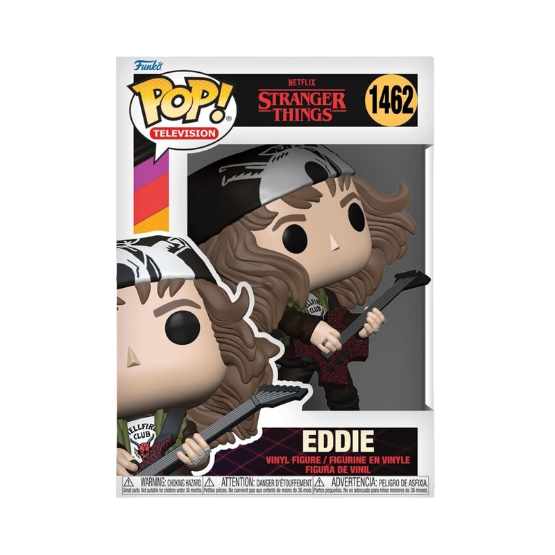 Hunter Eddie Funko Pop! TV: Stranger Things - Collectible Vinyl Figure #1462 in Window Display Box