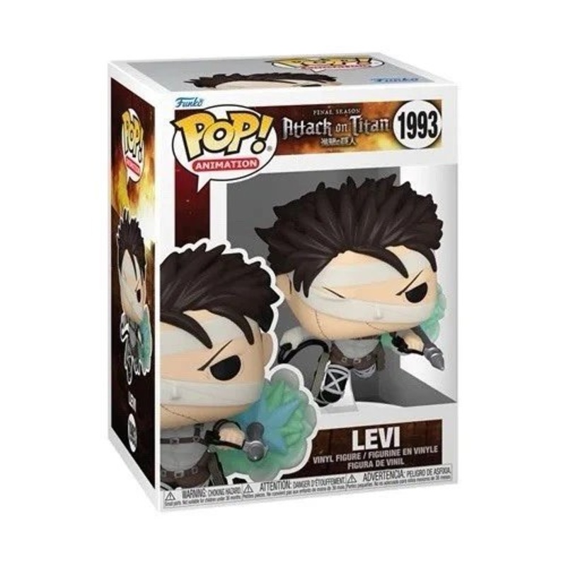 Levi #1993 Funko Pop! Animation Final Season Attack on Titan - Approx. 4 1/2" Collectible Vinyl Figure Bundled with Display Box Protector Case