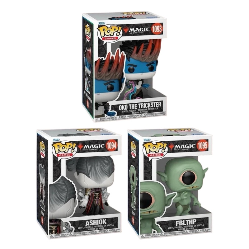 Magic: The Gathering Funko Pop! Games - Set of 3 (Fblthp #1095, Ashiok #1094, and Oko the Trickster #1093) Collectible Vinyl Figures