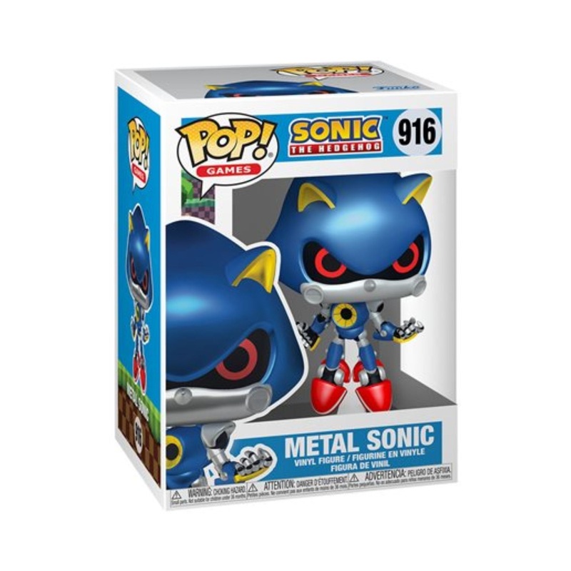 Metal Sonic Funko Pop! Games Sonic The Hedgehog - Approx. 5" Vinyl Figure #916 with Display Box Protector Case